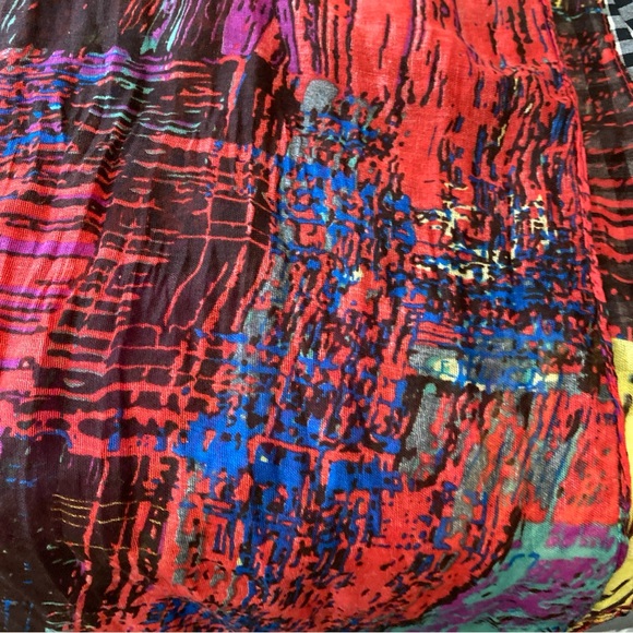 Multicolor Abstract Scarf - Picture 6 of 6